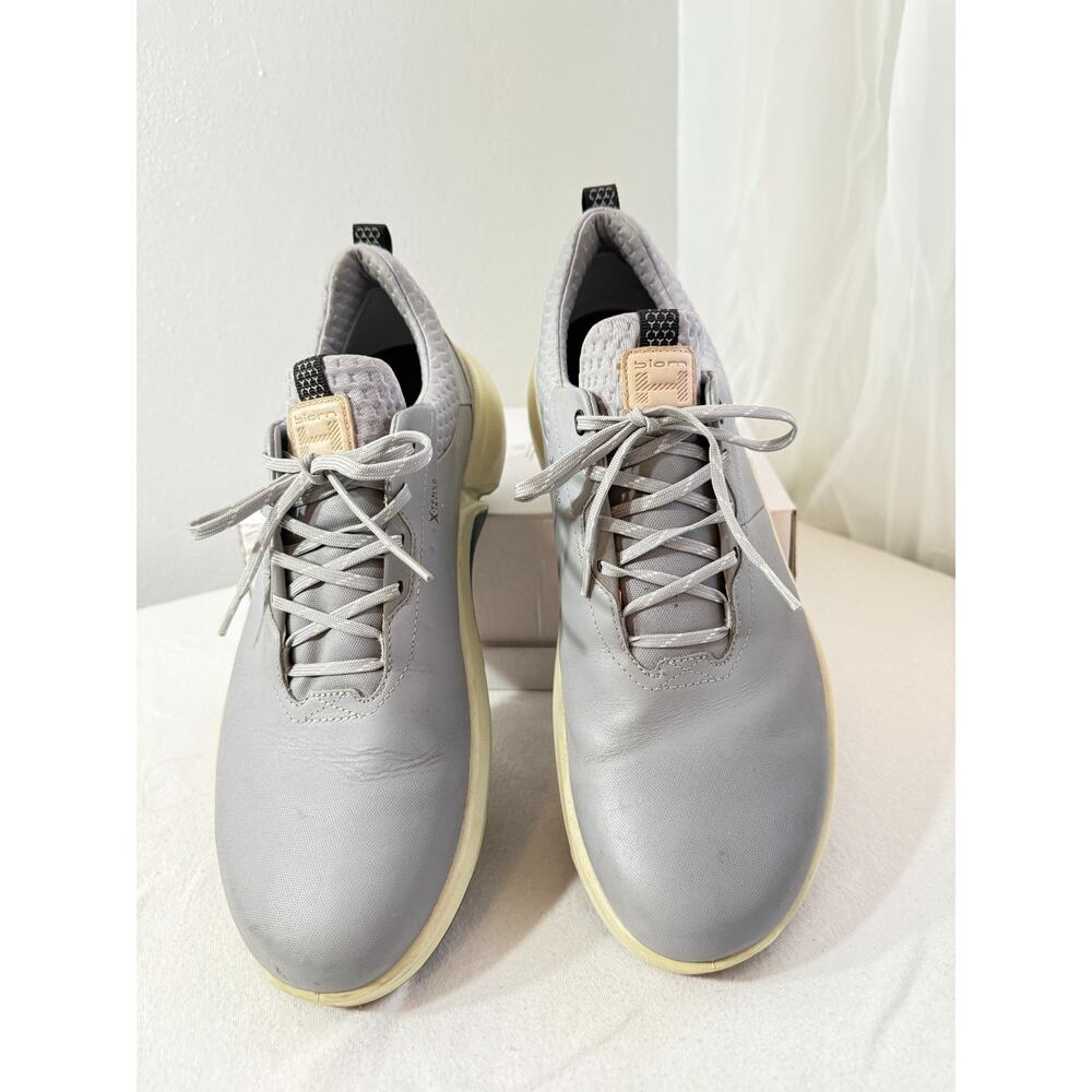 Ecco Biom Mens 12-12.5 Athletic Sneakers Gray Leather Comfort Lace Up Shoes